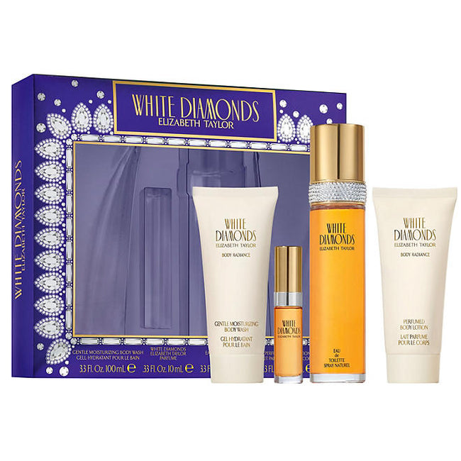 WHITE DIAMOND 4PC SET, WOMEN'S GIFT SET, EDT