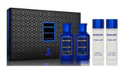Bharara Double Bleu 4 Pc Set 3.4 EDP + 3.4 A/s + 5.0 Sg + 5.0 Bl Eau de Parfum 100ml / 3.4 oz Spray For Men - New - Image 1