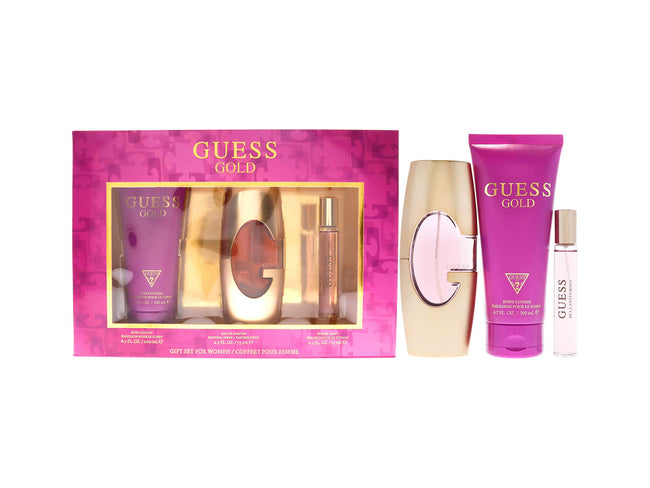 GUESS GOLD 3PC SET, WOMEN'S GIFT SET, EDP