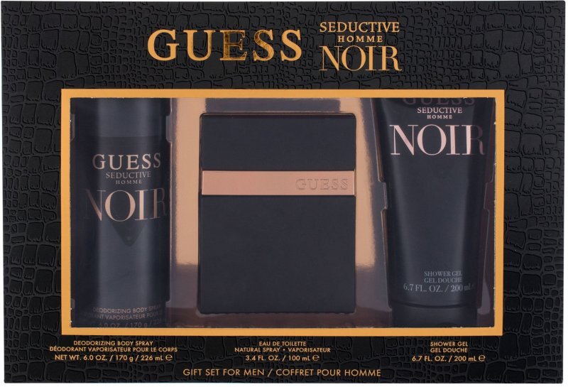 GUESS SEDUCTIVE NOIR 3PC SET, MEN'S GIFT SET, EDT