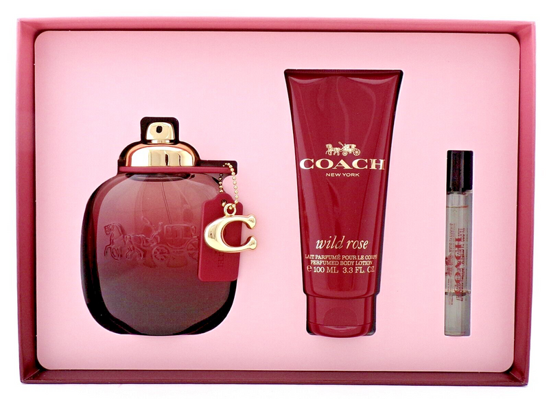 COACH WILD ROSE 3PC SET, WOMEN'S GIFT SET, EDP