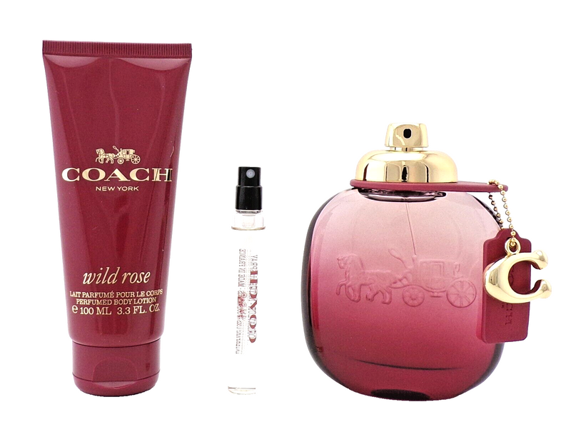 COACH WILD ROSE 3PC SET, WOMEN'S GIFT SET, EDP