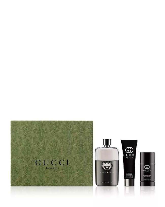 GUCCI GUILTY 3PC SET, MEN'S GIFT SET, EDT