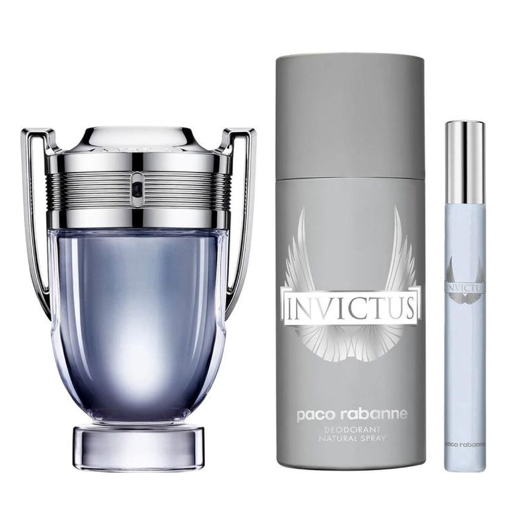 PACO RABANNE INVICTUS 3PC SET, MEN'S GIFT SET, EDT