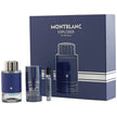 Mont Blanc Mont Blanc Explorer Ultra Blue 3pc Set, Eau de Parfum (edp) 100ml+Deodorant Stick 75ml+ Mini EDP 7.5ml Eau de Parfum 100ml / 3.4 oz Spray For Men - New - Image 1
