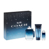 Coach Blue Men 3pcs SET-100ml 3.3 Eau de Toilette Spray + 0.5 Eau de Toilette Spray + 3.3 Shower Gel Eau de Toilette 100ml / 3.4 oz Spray For Men - New - Image 1