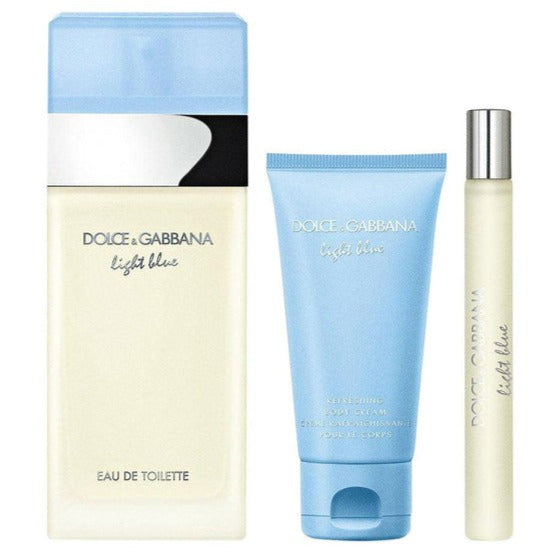 DOLCE & GABBANA LIGHT BLUE L 3PC SET, WOMEN'S GIFT SET, EDT