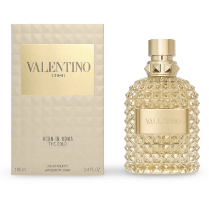 Valentino Uomo Born in Roma the Gold Eau de Toilette 100ml / 3.4 oz Spray For Men - New - Image 1