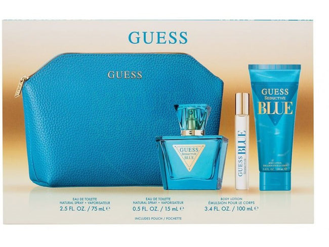 SEDUCTIVE BLUE 4PC SET, WOMEN'S GIFT SET, EDT