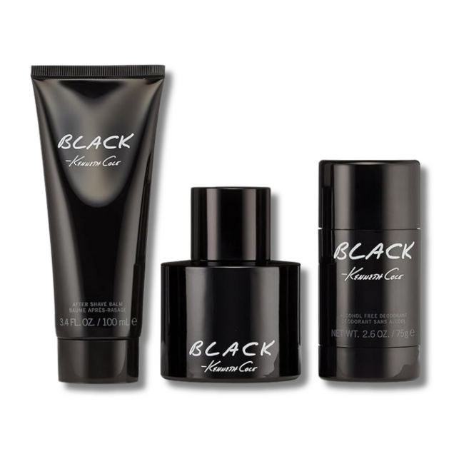 KENNETH COLE BLACK 3PC SET, MEN'S GIFT SET, EDT