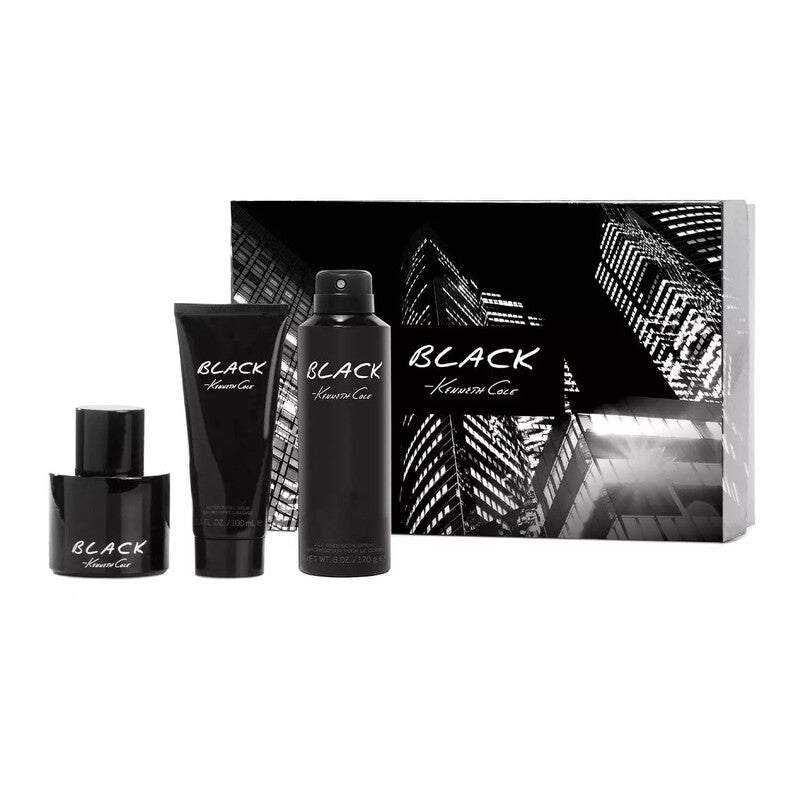 Kenneth Cole Black Eau de Toilette 100ml / 3.4 oz Spray For Men - Gift Set - Image 1
