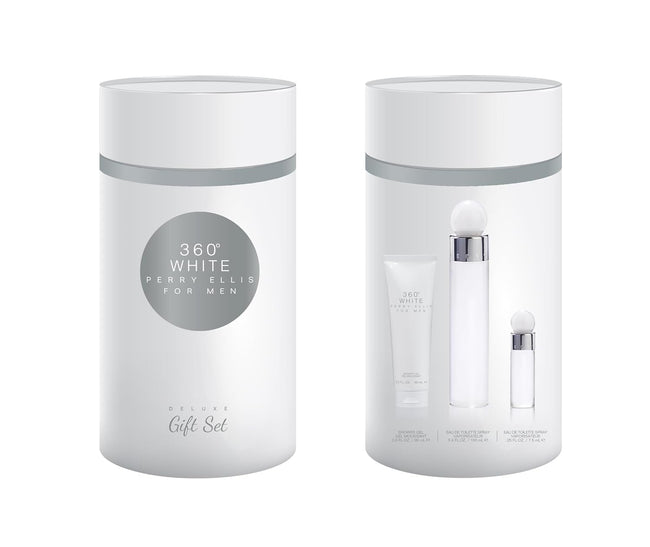360 WHITE CANISTER 3PC SET, MEN'S GIFT SET, EDT