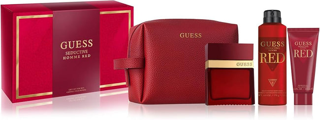 GUESS SEDUCTIVE RED 4PC SET,MEN'S GIFT SET, EDT