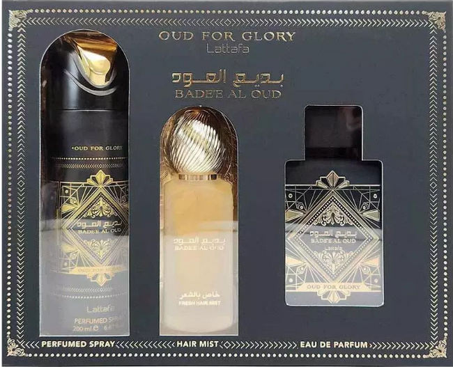 Lattafa Badee Al Oud Honor Eau de Toilette 100ml / 3.4 oz Spray For Men - Gift Set - Image 1