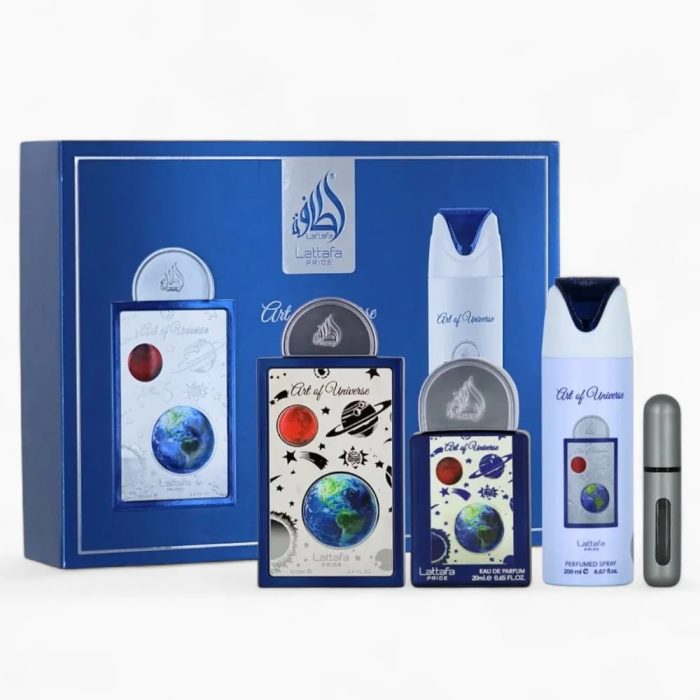 Lattafa Pride of Universe 3.4 Fl oz Eau de Parfum spray+0.67 Fl oz Travel spray+6.7 oz Deodorant Spray Eau de Parfum 100ml / 3.4 oz Spray For Men - New - Image 1