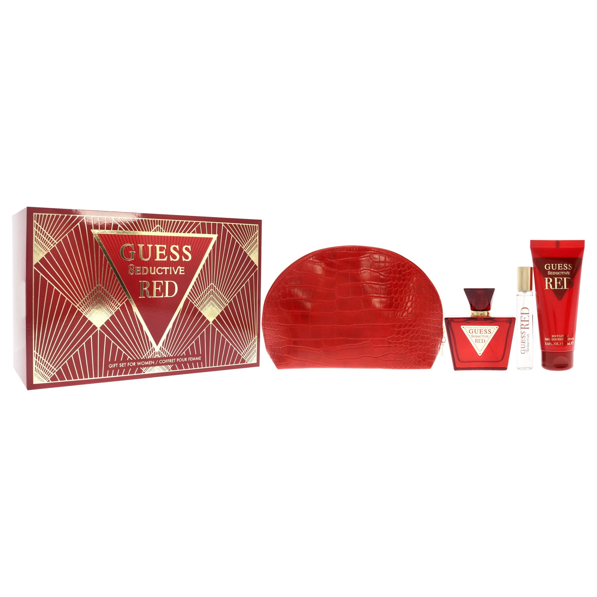 GUESS SEDUCTIVE RED 4PC SET, WOMEN'S GIFT SET, EDT