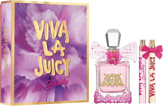 Juicy Couture Viva le Bubbly 3pc Eau de Parfum 100ml / 3.4 oz Spray For Women - Gift Set - Image 2