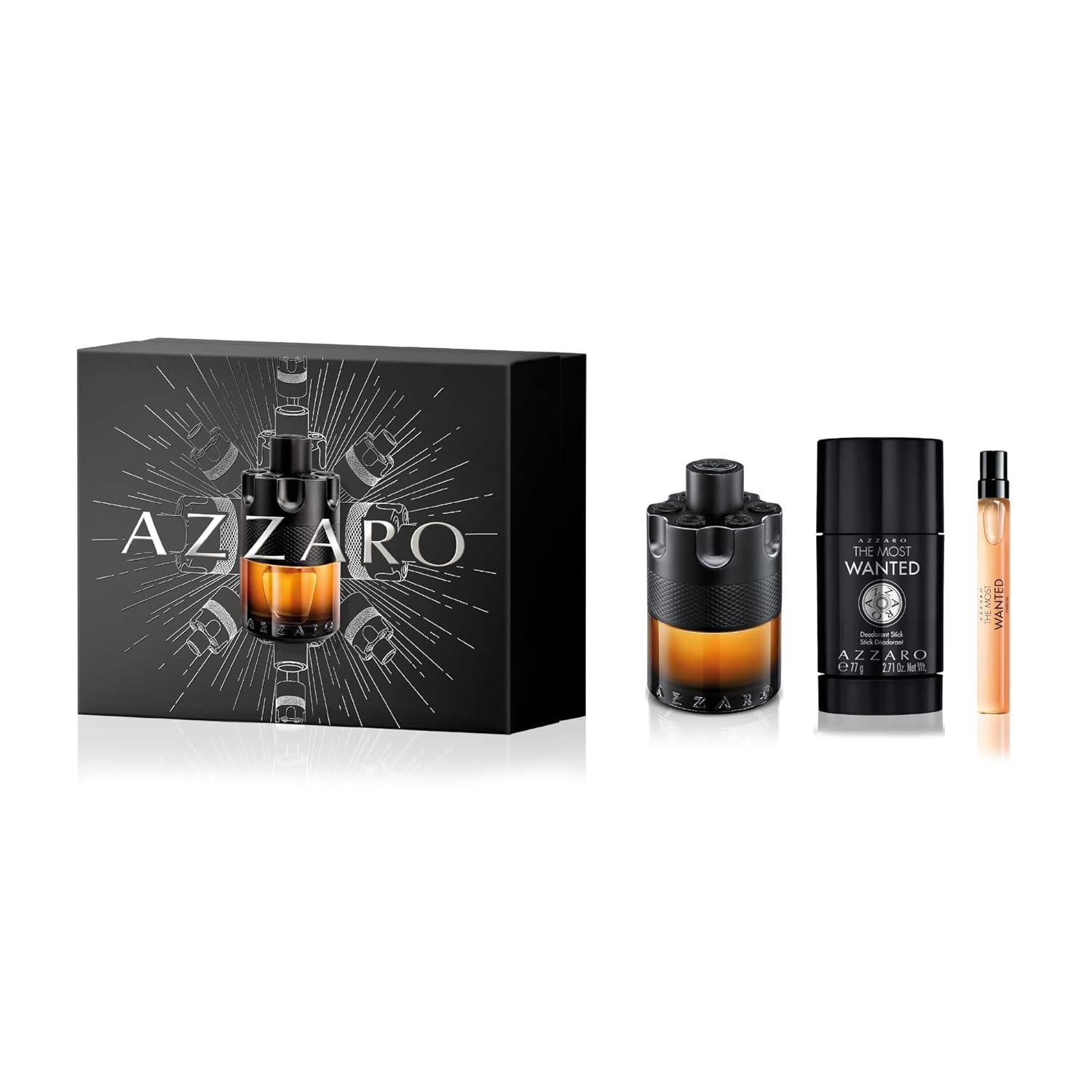 AZZARO MOST WANTED PARFUME 3PC SET, MEN'S GIFT SET