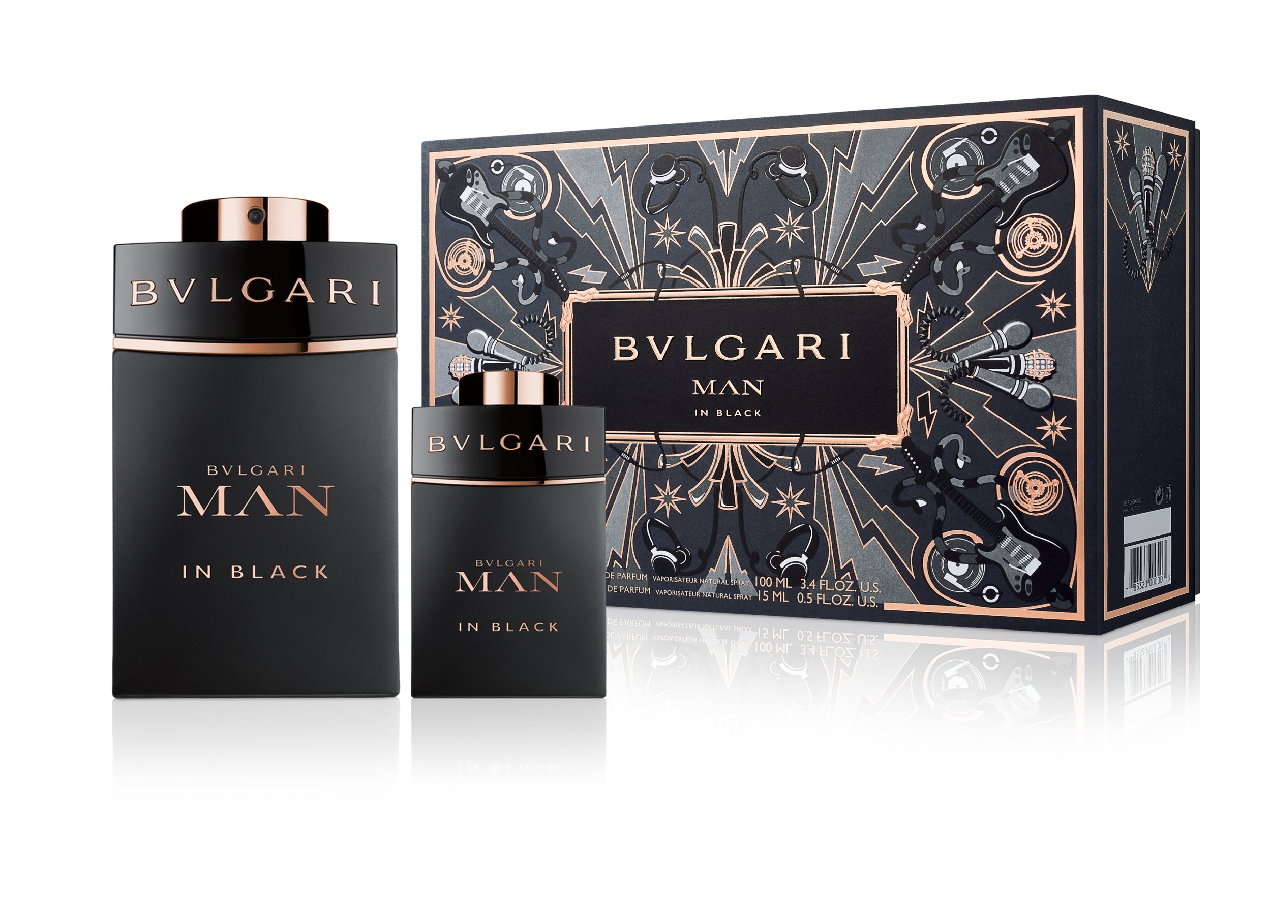 BVLGARI MAN IN BLACK 2PC SET, MEN'S GIFT SET, EDP