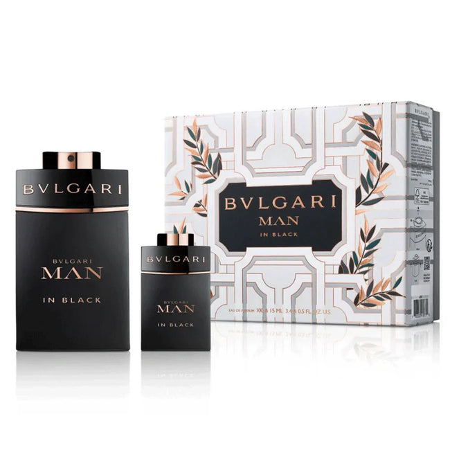 Bvlgari Bvlgari Man in Black 2pc Set Eau de Parfum 3.4oz (100ml) Travel Size (15 Ml) Eau de Parfum 100ml / 3.4 oz Spray For Men - New - Image 1