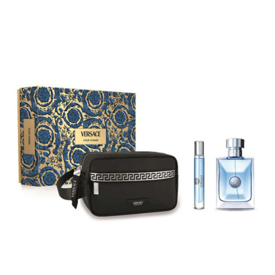 Versace Pour Homme- Toilet Water 100 Ml, Travel Toilet Water 10 Ml, Luxury Cosmetic Bag Eau de Parfum 100ml / 3.4 oz Spray For Men - New - Image 1
