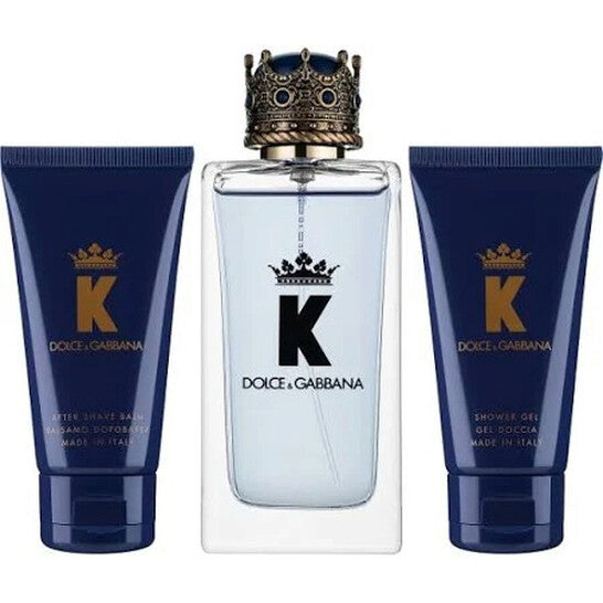Dolce & Gabbana K- Eau de Toilette (100ml), After Shave Balm (50ml), and Shower Gel (50ml) Eau de Toilette 100ml / 3.4 oz Spray For Men - New - Image 1