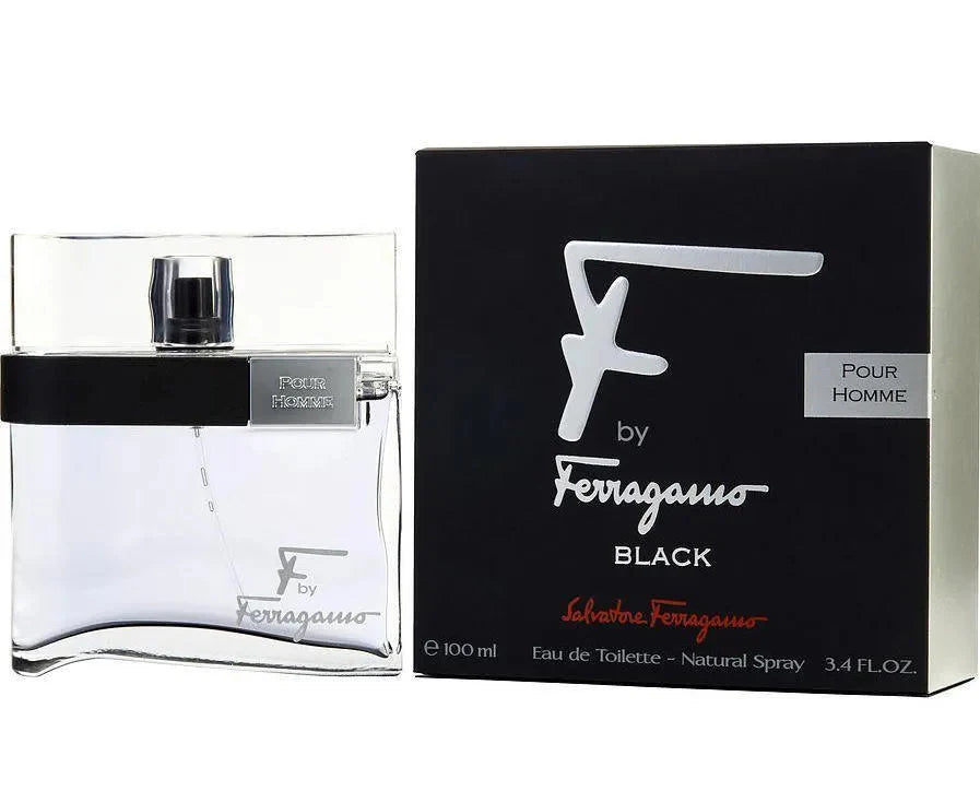Salvatore Ferragamo F Black Eau de Toilette 100ml / 3.4 oz Spray For Men - New - Image 1