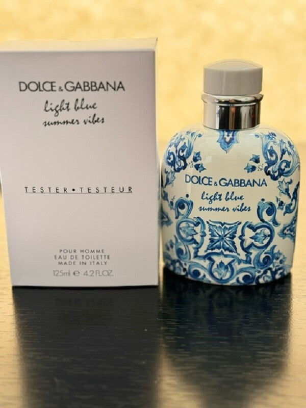 Dolce & Gabbana Light Blue Eau de Toilette 100ml / 3.4 oz Spray For Men - Tester with Cap - Image 1
