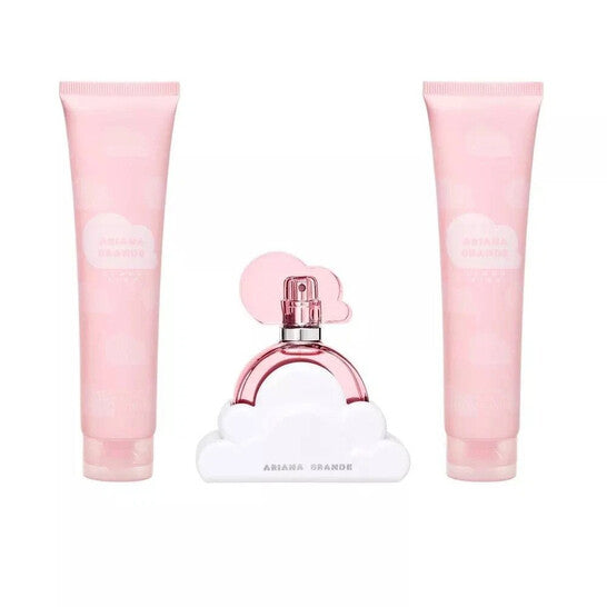 Ariana Grande Ariana Grande Cloud Pink 3 Pcs Set for Women: 3.4 Eau de Parfum Spray + 3.4 Shower Gel + 3.4 Body Souffle. Eau de Parfum 100ml / 3.4 oz Spray For Women - New - Image 1