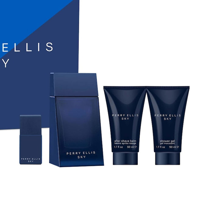 PERRY ELLIS SKY 4 PC SET, MEN'S GIFT SET, EDT