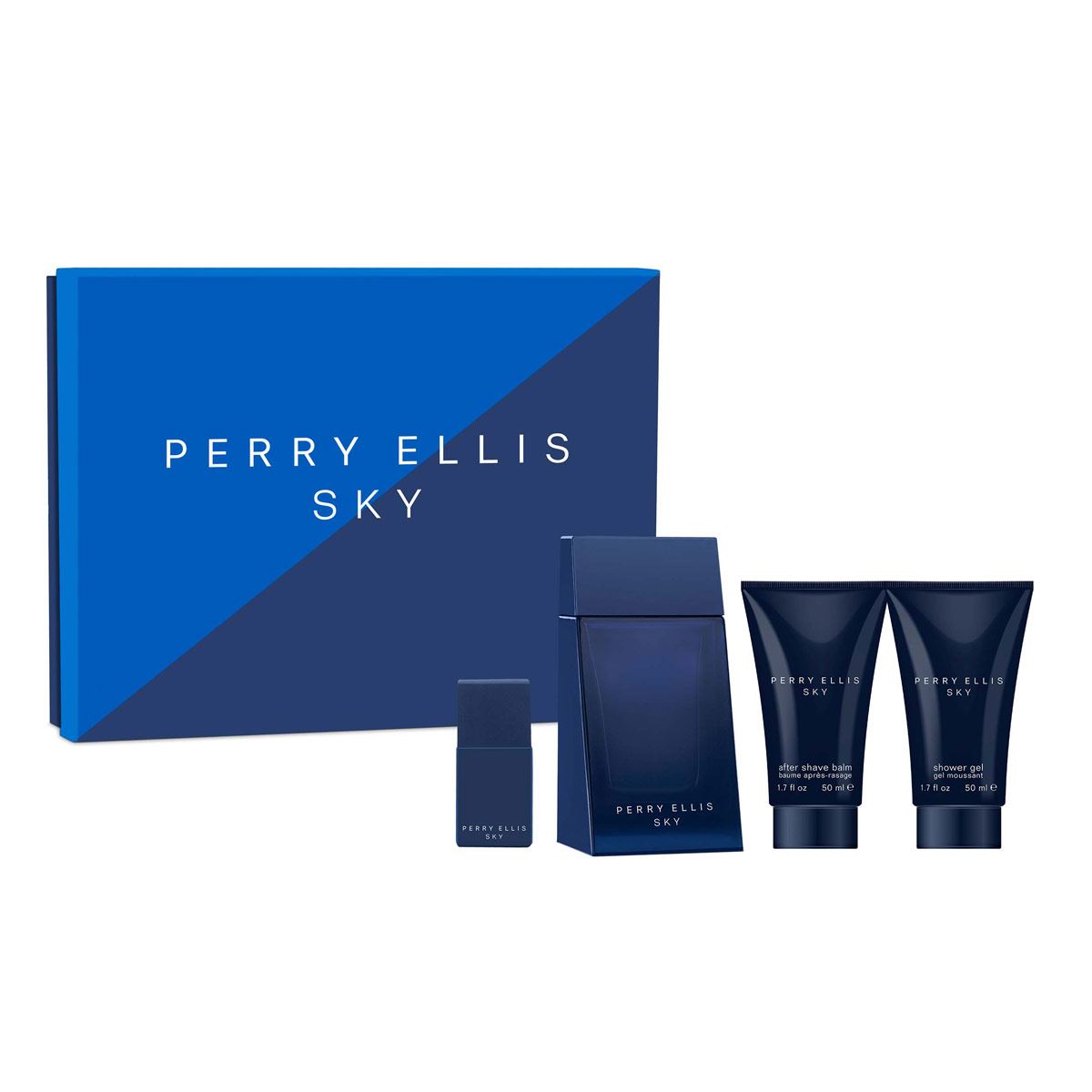 PERRY ELLIS SKY 4 PC SET, MEN'S GIFT SET, EDT