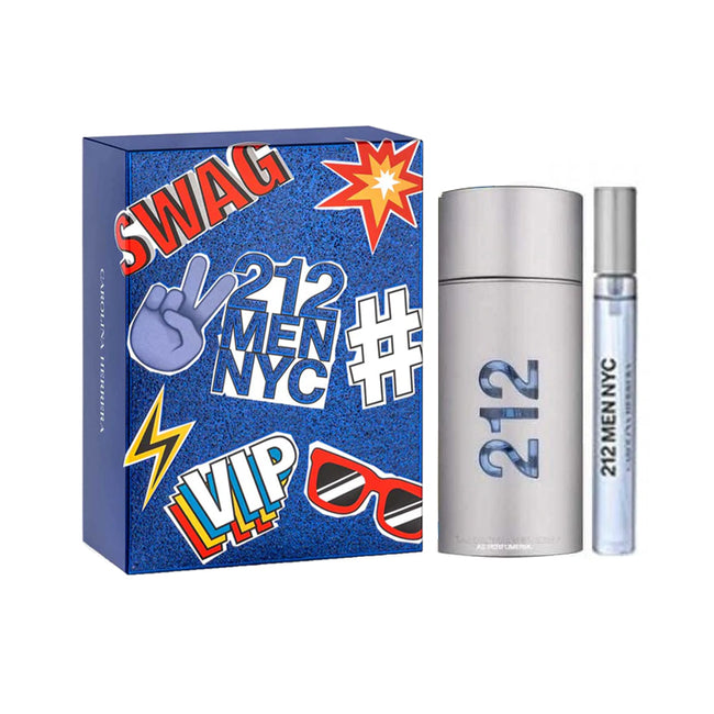 CAROLINA HERRERA 212 MEN 2PC SET, MEN'S GIFT SET, EDT