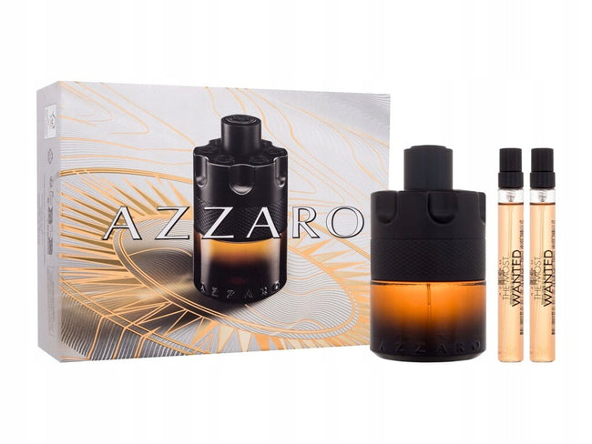 AZZARO THEMOST WANTED PARFUM 3PC SET, MEN'S GIFT SET, EDT