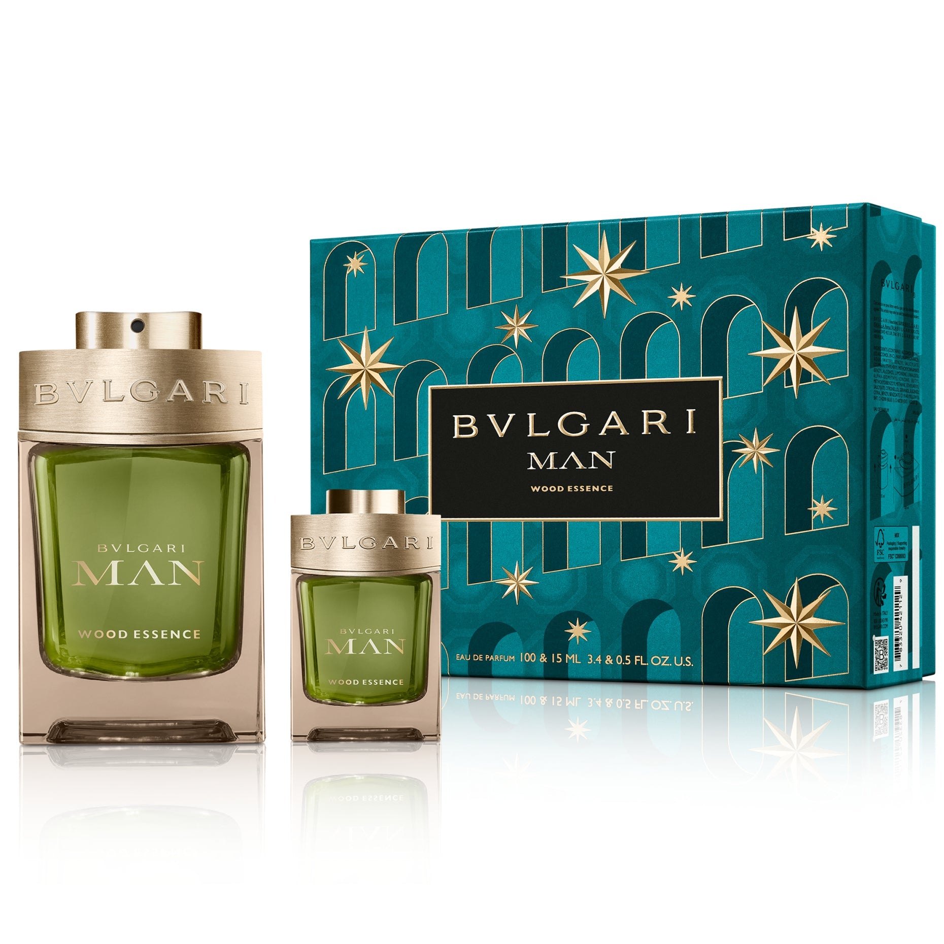BVLGARI MAN WOOD ESSENCE 2PC SET, MEN'S GIFT SET, EDP