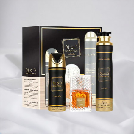 LATTAFA KHAMRAH 3PC SET, UNISEX GIFT SET, EDP | Perfumes for men