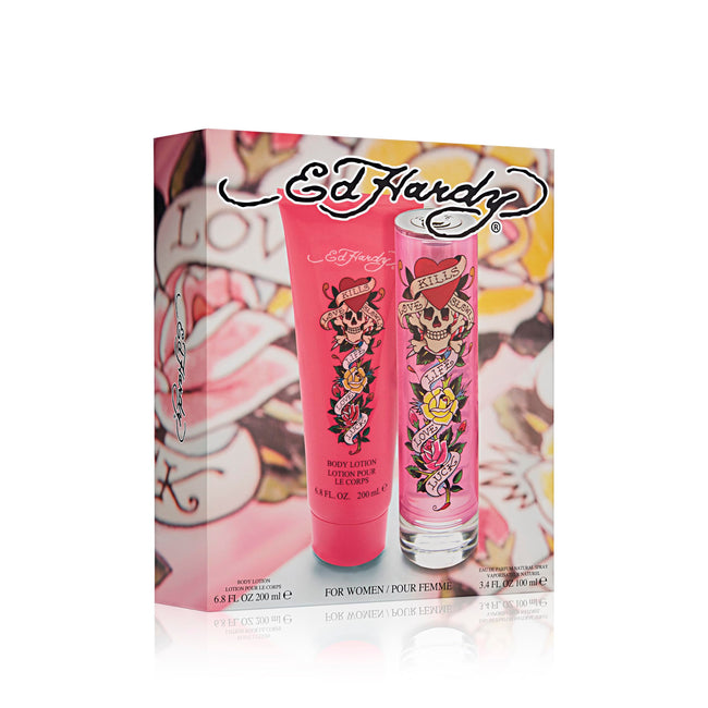 ED HARDY 2PC SET, WOMEN'S GIFT SET, EDP