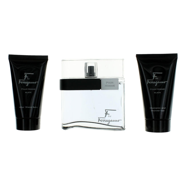 FERRAGAMO F BLACK 3PC SET, MEN'S PERFUME, EDP