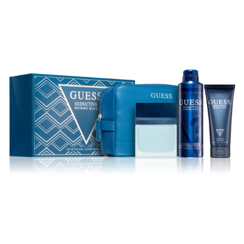 GUESS SEDUCTIVE HOMME BLUE 4PC SET, MEN'S GIFT SET, EDT