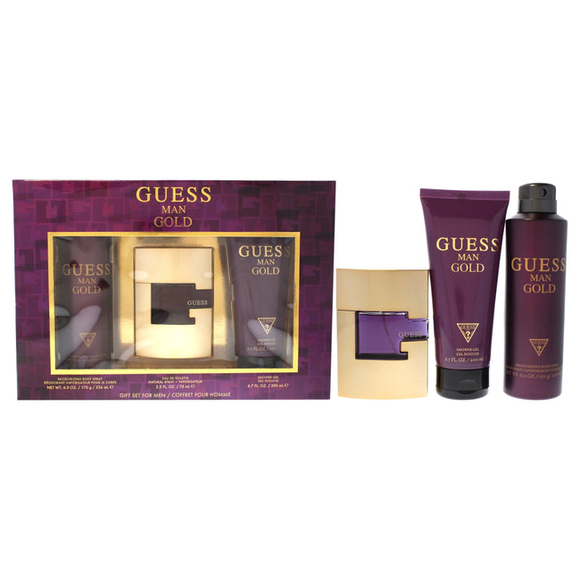 GUESS GOLD 3PC SET, MEN'S GIFT SET, EDT