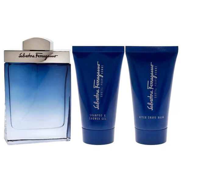 SALVATORE FERRAGAMO SUBTIL 3PC SET, MEN'S GIFT SET, EDT