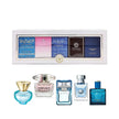 VERSACE 5PC MINI SET EROS + POUR HOMME + FRAICHE + BRIGHT CRYSTAL + DYLAN PURPLE