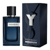 Yves Saint Laurent Y Intense Eau de Parfum for men in a 3.3 oz bottle with a black cap, alongside its packaging box.