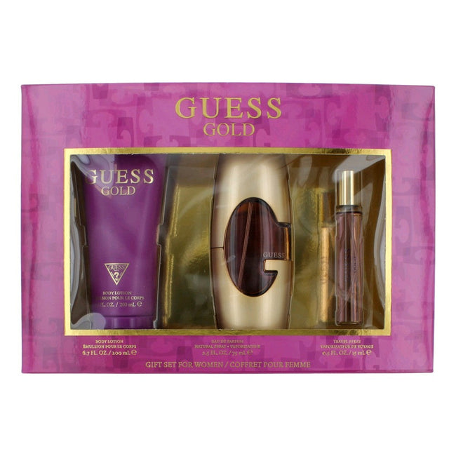 GUESS GOLD 3PC SET, WOMEN'S GIFT SET, EDP