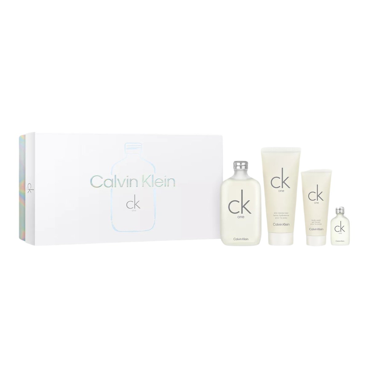 CK ONE 4PC SET, UNISEX GIFT SET, EDT