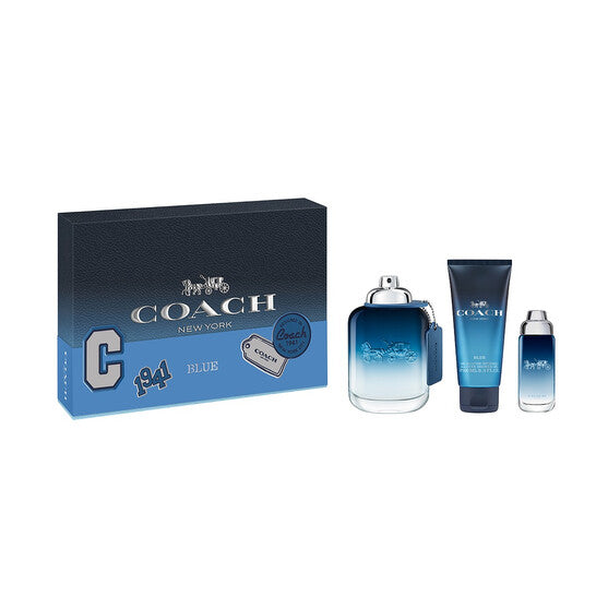 COACH BLUE 3PC SET, MEN'S GIFT SET, EDT
