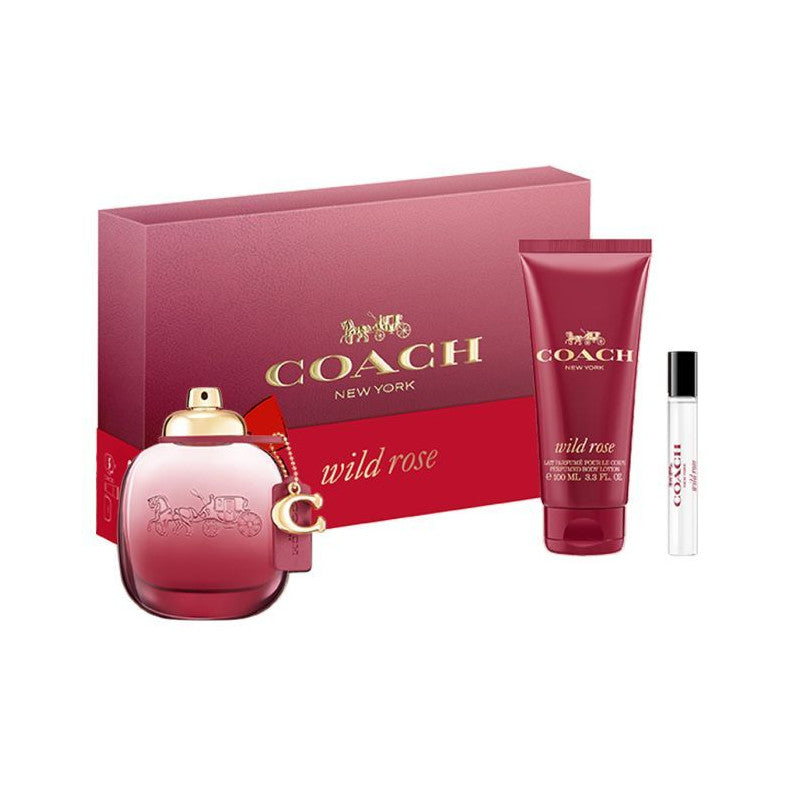 COACH WILD ROSE 3PC SET, WOMEN'S GIFT SET, EDP