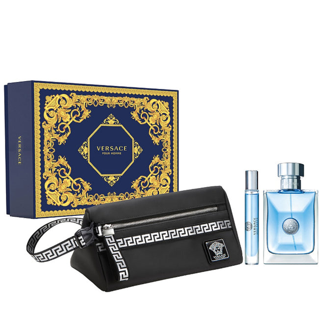 VERSACE POUR HOMME 3PC SET, MEN'S GIFT SET, EDT