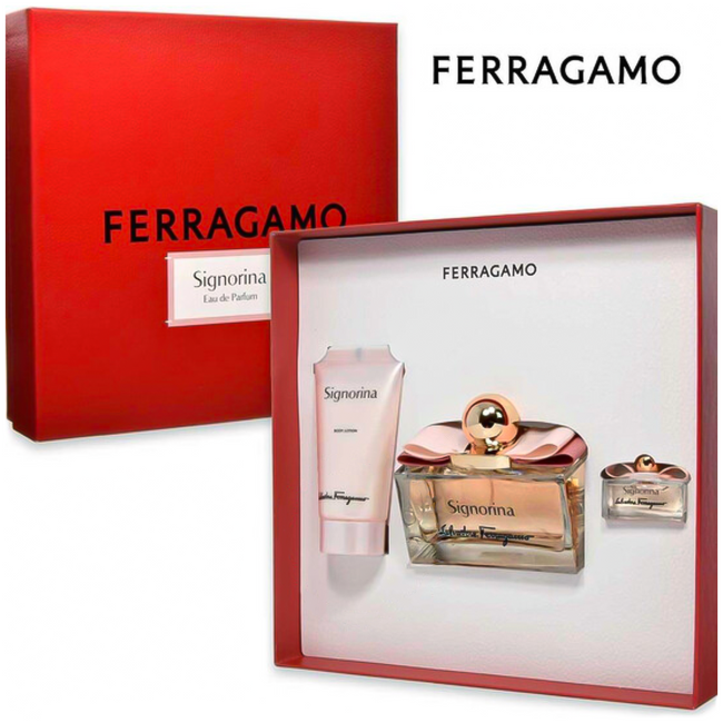 SALVATORE FERRAGAMO SIGNORINA 3PC SET, WOMEN'S GIFT SET, EDP