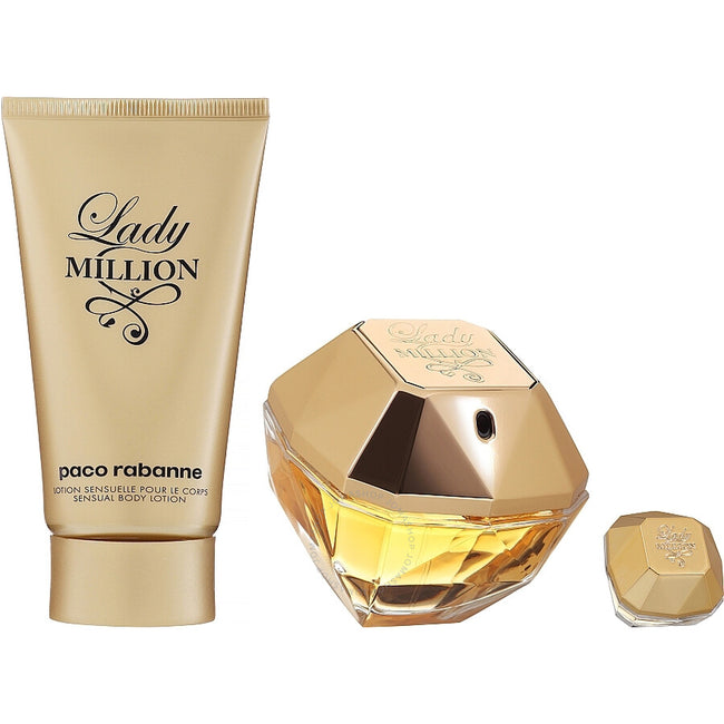 PACO RABANNE LADY MILLION 3PC SET, WOMEN'S GIFT SET, EDP