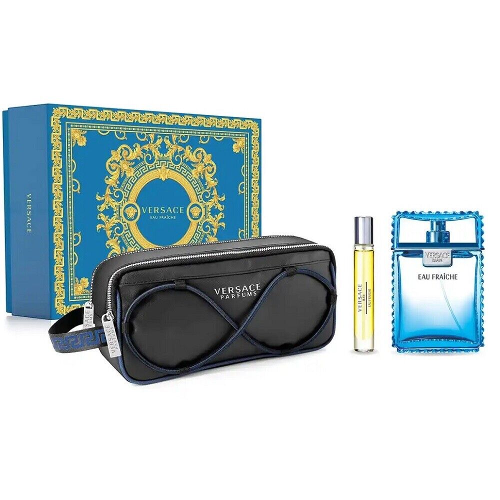 VERSACE EAU FRAICHE 3PC SET, MEN'S GIFT SET